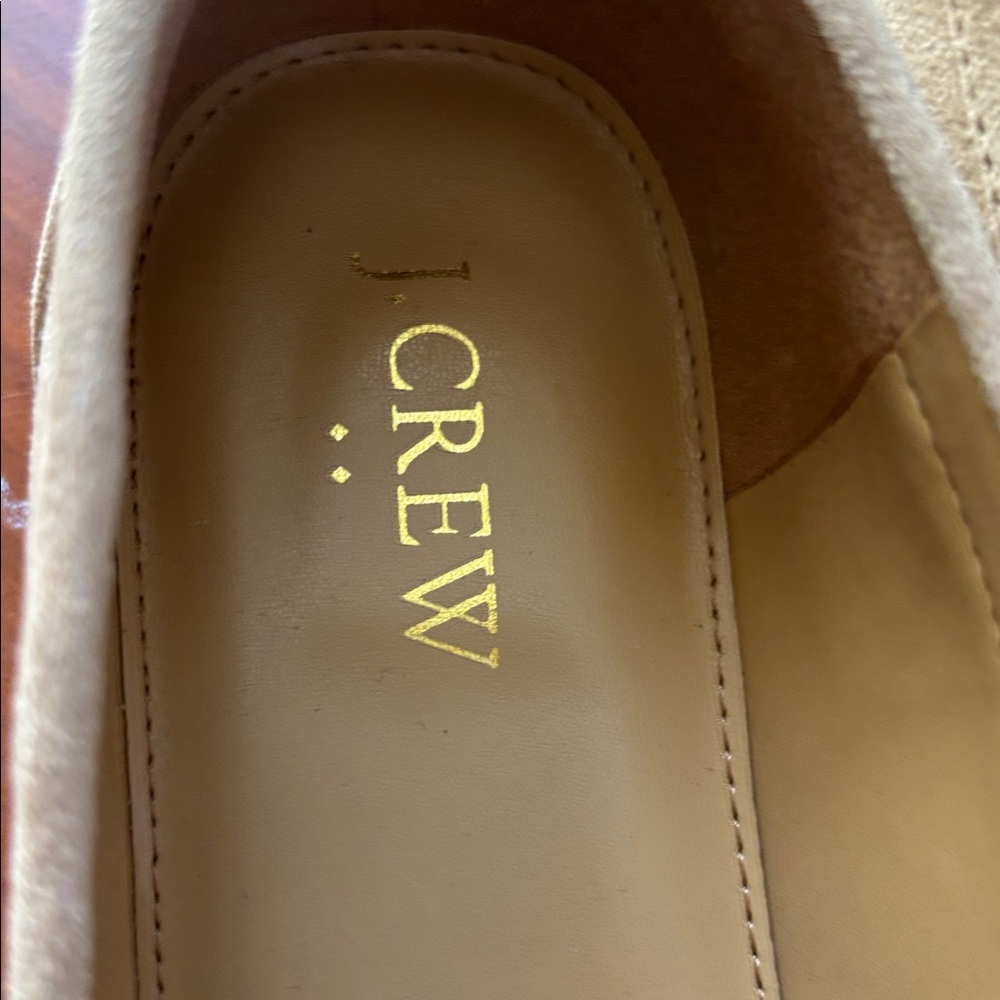 J. Crew Sueded bow loafers Loafers Light Khaki Size 7 - Picture 8 of 9